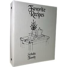 Cookbook Recipes Schultz Family 3 Ring binder 1991 New Old Stock vtg Made In USA picture