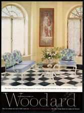 1958 Woodard wrought iron Trianon chair loveseat table photo vintage print ad picture