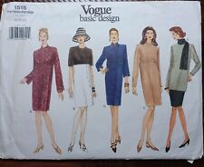 UC FF Sz 18-20-22 Vtg 1515 Vogue Basic Design Loose Dress Tunic Sewing Pattern picture
