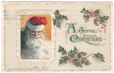 John Winsch 1912 Christmas Postcard with Santa Claus Embossed Antique Vintage picture