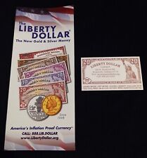Norfed Liberty Dollar Brochure & Business Card-Own Piece of History Silver Gold picture