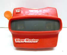 Vintage ViewMaster Red 3D View Finder Orange Handle Made In USA with 1 slide picture
