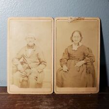 2 1860s-70s CDV Portrait Photos of Married Man & Woman from Wadsworth Ohio picture