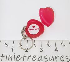 Tupperware Keychain extremely RARE Red Mini Heart keeper w/token tinietreasures picture