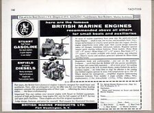 1955 Print Ad British Marine Engines Stuart Gasoline Enfield Diesel  picture