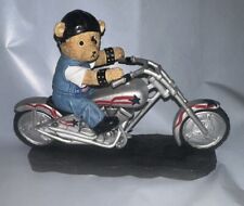 Motorcycle Bear Figurine, “Silver Star” faithful Fuzzies- Hamilton picture