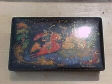 Vintage Russian Lacquer Box Palekh ? Art Paintings Artist Signed ?? picture