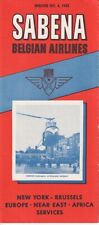 SABENA Belgian Airlines timetable 1953/10/04 US regional picture