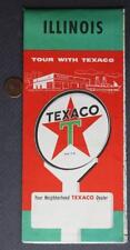 1957 Tour with Texaco Gas & Oil service station State of Illinois road map COOL- picture