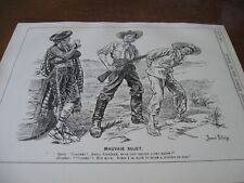 1901 Original POLITICAL CARTOON - SPAIN USA w PHILLIPINES as Subject Citizen WAR picture