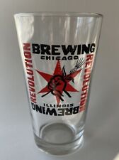 Revolution Brewing Chicago Illinois Beer Pint Glass Red/Black logo   picture