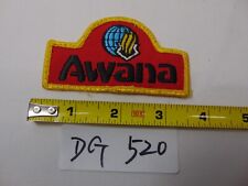Vintage  Awana Clubs Embroidered Patch Badge Globe Rare picture