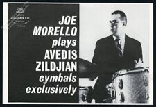 1963 Joe Morello photo Zildjian cymbals vintage print ad picture