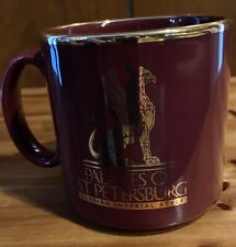 Palaces Of St Petersburg Russian Imperial Burgundy Coffee Cup Made In England picture