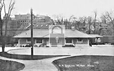 Railroad Train Station Depot Milton Massachusetts MA Reprint Postcard picture