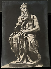 Moses by Michelangelo ~ Rome Italy Italian Art Statue Vintage RPPC Postcard picture
