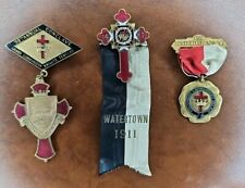 Antique 1911 Knights Templar Badges Medals Lot Watertown NY picture