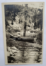 1910'S RPPC POSTCARD...MAN ON ROWBOAT SOUTH LAKE BISHOP CALIFORNIA A.A. FORBES picture