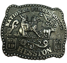 VTG 1985 Hesston National Finals Rodeo Belt Buckle Collectors 3rd Edition NEW ZC picture