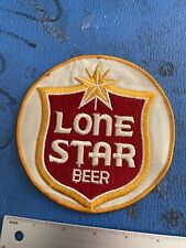 Vintage 6.5 Inch Lone Star Beer Embroidered Round Jacket Patch picture