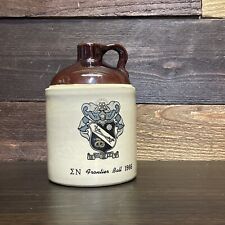 1962 Sigma Nu Fraternity 6” whiskey jug stoneware Frontier Ball 1966 picture