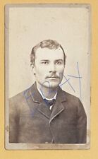 Vintage 1800s CDV Photo Man Mustache -SIOUX FALLS, (South) DAKOTA picture