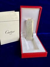 Cartier Lighter Silver Brushed Super Mint Condition Working 1 Year Warranty Box picture
