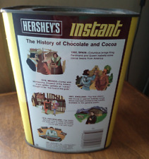 Vintage 1970’s Hershey's Instant Real Chocolate Flavor 32 oz Tin Can History picture