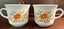 Corelle by Corning Wildflower set of  2 cups/mugs Vintage picture