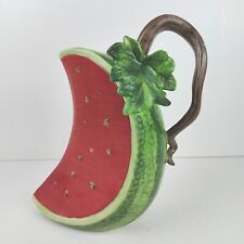 Vintage Kaldun & Bogle Hand Painted Porcelain Watermelon Pitcher picture