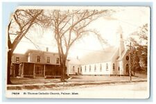 1916 St. Thomas Catholic Church Palmer Massachusetts MA RPPC Photo Postcard picture