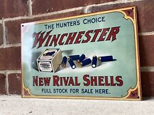 Winchester New Rival Ammunition Cartridges Ammo Rifle Vintage Style Steel Sig picture