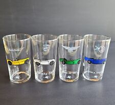 Fun Vintage Collector Glasses * Lot Of 4*  Mobil Gas Pegasus Classic Sport Cars picture