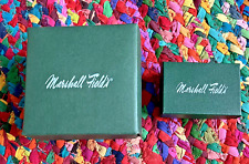 2 Vintage MARSHALL FIELD'S Chicago Green Jewelry Gift Boxes Chicago Christmas picture