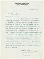 JAMES WILSON - TYPED LETTER SIGNED 01/15/1912 picture