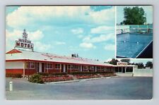 Glendive MT-Montana, Derrick Motel, Exterior, Vintage Postcard picture