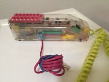 Vintage Kash N Gold Phone Retro 80s Clear Neon Pink/Lime Gre Cords Tiffany HC900 picture