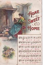 Home Sweet HomeSong Lyrics Rose Co. Music embossed Postcard D59 picture