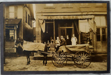 Fuller Bros Groceries Springfield MA Store Front & Delivery Wagon Vintage Photo picture