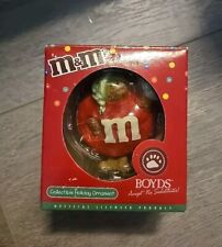 Boyds Bear M&M Peeker Christmas Ornament Red  picture
