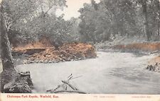 Winfield KS Handcolored Chautauqua Park Rapids 1908 To Mrs A E Harden, Nickerson picture