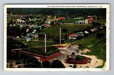 Pensacola FL-Florida, Old Fort San Carlos, Ft. Barrancas, Vintage c1930 Postcard picture