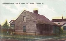 Vincennes Indiana Ancient French Dwelling Home Of Alice 1911 Postcard Posted picture
