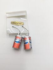 Vintage Pepsi Can Earrings (Taiwan) Still In Their Unopened Packages picture