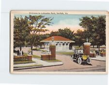 Postcard Entrance to Lafayette Park Norfolk Virginia USA picture