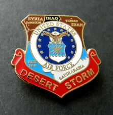 Desert Storm 1991 US Air Force Veteran USAF Shield Lapel Pin Badge 1 inch picture
