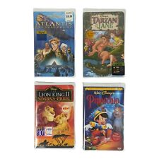 BRAND NEW SEALED Lot of 4 Disney VHS Atlantis Tarzan Lion King II Pinocchio NIP picture