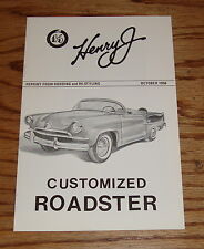 1956 Henry J Customized Roadster Sales Brochure 56 picture