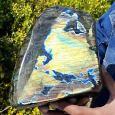 8.31LB Top natural Labrador flash moonstone quartz crystal mineral specimen picture