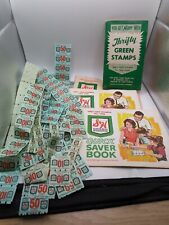 Vintage Lot S&H Green Stamps Quick Saver Books Thrifty Green Stamp Book  picture